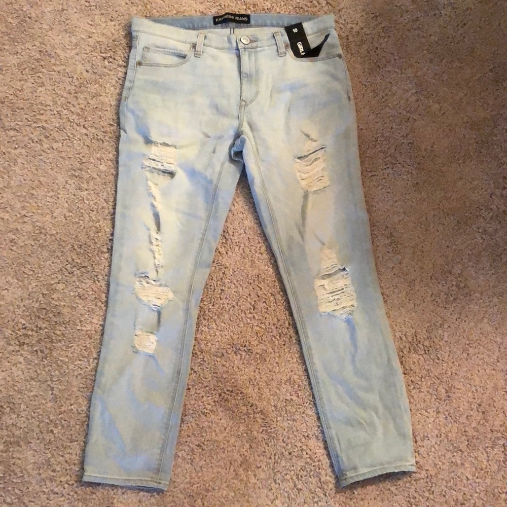 Girlfriend jeans destroyed